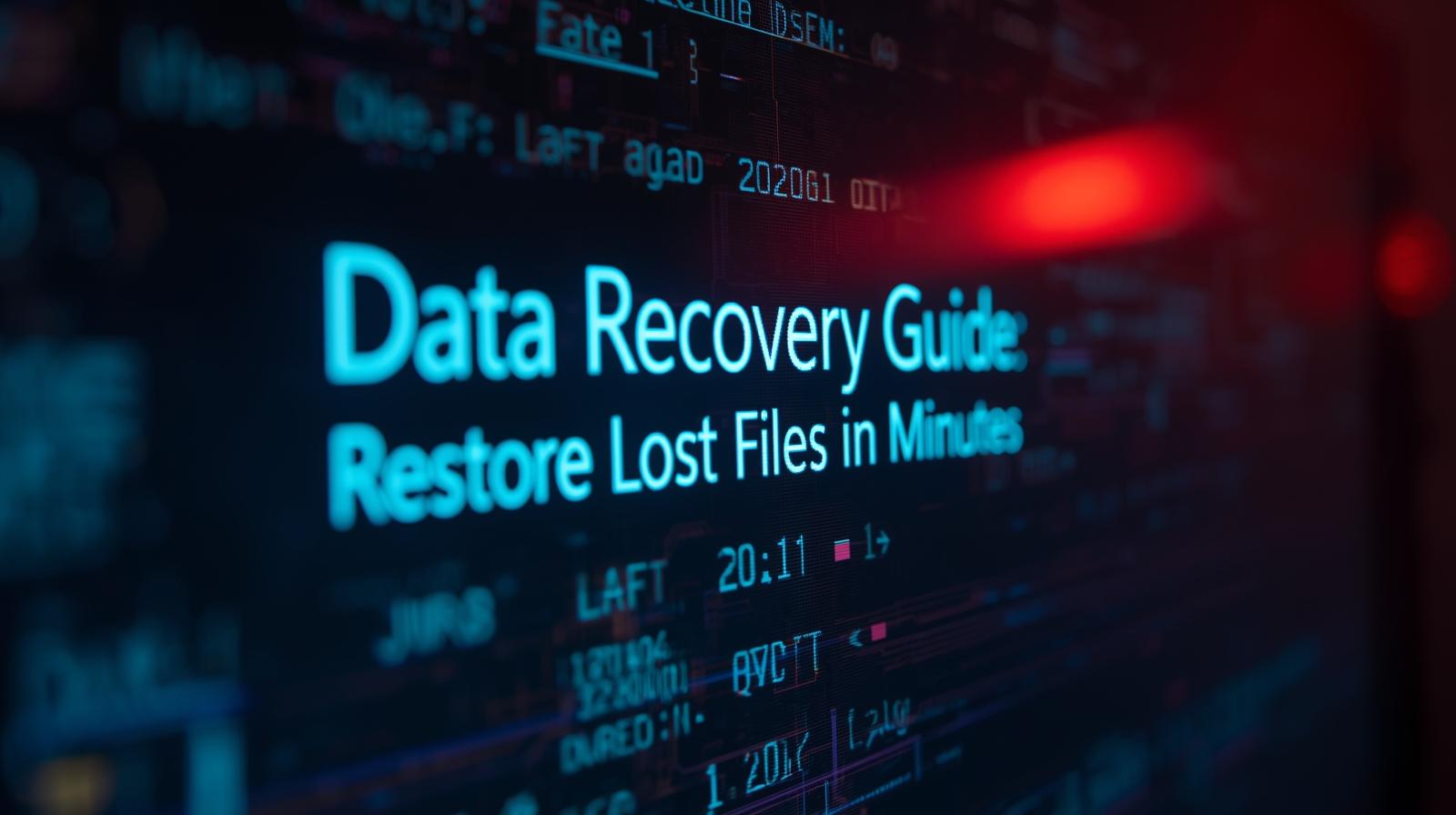 Data Recovery Guide: What to Do When You Lose Important Files